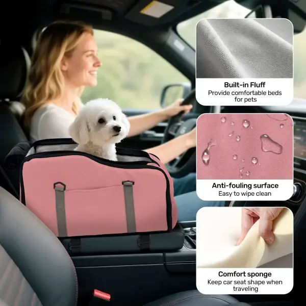 Portable Pet Center Console Travel Bed